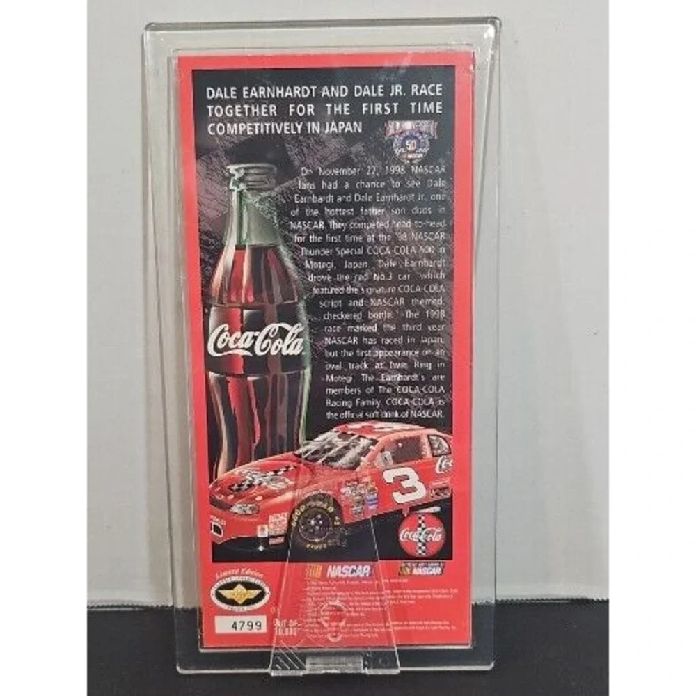 Vintage NASCAR Dale Earnhardt 1998 Coca-Cola 500 Commemorative Ticket